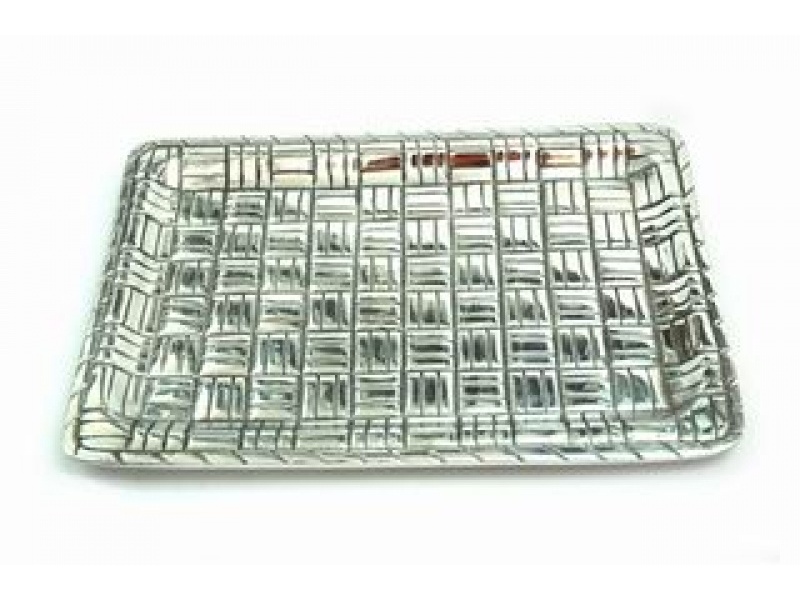 CHAROLA PARQUET RECTANGULAR GDE CHAROLAS EN PEWTER